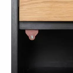 Studio Copenhagen Regal Xavi - Echtholzfurnier / Metall - Eiche / Eiche Schwarz -Büromöbel Verkaufsgeschäft 1000218026 220107 12570000088 DETAILS P000000001000218026