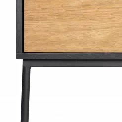 Studio Copenhagen Regal Xavi - Echtholzfurnier / Metall - Eiche / Eiche Schwarz -Büromöbel Verkaufsgeschäft 1000218026 220107 12570100090 DETAILS P000000001000218026