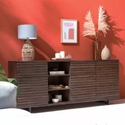 Studio Copenhagen Sideboard Kirley III - Akazie massiv - Akazie Dunkel -Büromöbel Verkaufsgeschäft 1000218057 210420 08100100002 MOOD DETAILS P000000001000218057 mood