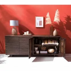 Studio Copenhagen Sideboard Kirley II - Akazie massiv - Akazie Dunkel -Büromöbel Verkaufsgeschäft 1000218073 210420 08100800011 MOOD DETAILS P000000001000218073 mood