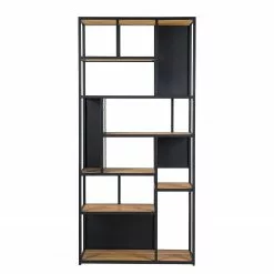 Studio Copenhagen Regal Flox II - Echtholzfurnier / Metall - Eiche / Schwarz -Büromöbel Verkaufsgeschäft 1000218118 210903 14103100011 DETAILS P000000001000218118