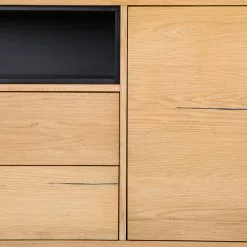 Studio Copenhagen Sideboard Flox II - Echtholzfurnier / Metall - Eiche / Schwarz -Büromöbel Verkaufsgeschäft 1000218135 210901 08134800024 DETAILS P000000001000218135 1