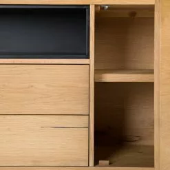 Studio Copenhagen Sideboard Flox II - Echtholzfurnier / Metall - Eiche / Schwarz -Büromöbel Verkaufsgeschäft 1000218135 210901 08134800025 DETAILS P000000001000218135 1