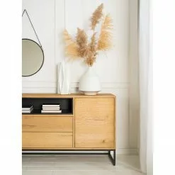 Studio Copenhagen Sideboard Flox II - Echtholzfurnier / Metall - Eiche / Schwarz -Büromöbel Verkaufsgeschäft 1000218135 211020 141438000038 DETAILS P000000001000218135 1