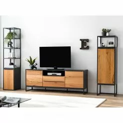 Red Living Regal Barview - Echtholzfurnier - Eiche / Anthrazit -Büromöbel Verkaufsgeschäft 1000218360 210413 12575800008 MOOD DETAILS P000000001000218360 mood