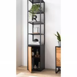 Red Living Regal Barview - Echtholzfurnier - Eiche / Anthrazit -Büromöbel Verkaufsgeschäft 1000218360 210413 12580200011 DETAILS P000000001000218360