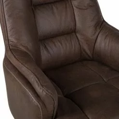 Furnitive Bürostuhl Grately - Microfaser / Nylon - Braun / Schwarz -Büromöbel Verkaufsgeschäft 1000218362 220330 055 DETAILS P000000001000218362