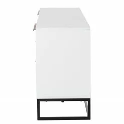 Fredriks Sideboard White Hall I - Matt Weiß / Schwarz -Büromöbel Verkaufsgeschäft 1000218366 210311 10575200003 DETAILS P000000001000218366