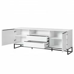 Fredriks Sideboard White Hall I - Matt Weiß / Schwarz -Büromöbel Verkaufsgeschäft 1000218366 210311 10575400005 DETAILS P000000001000218366