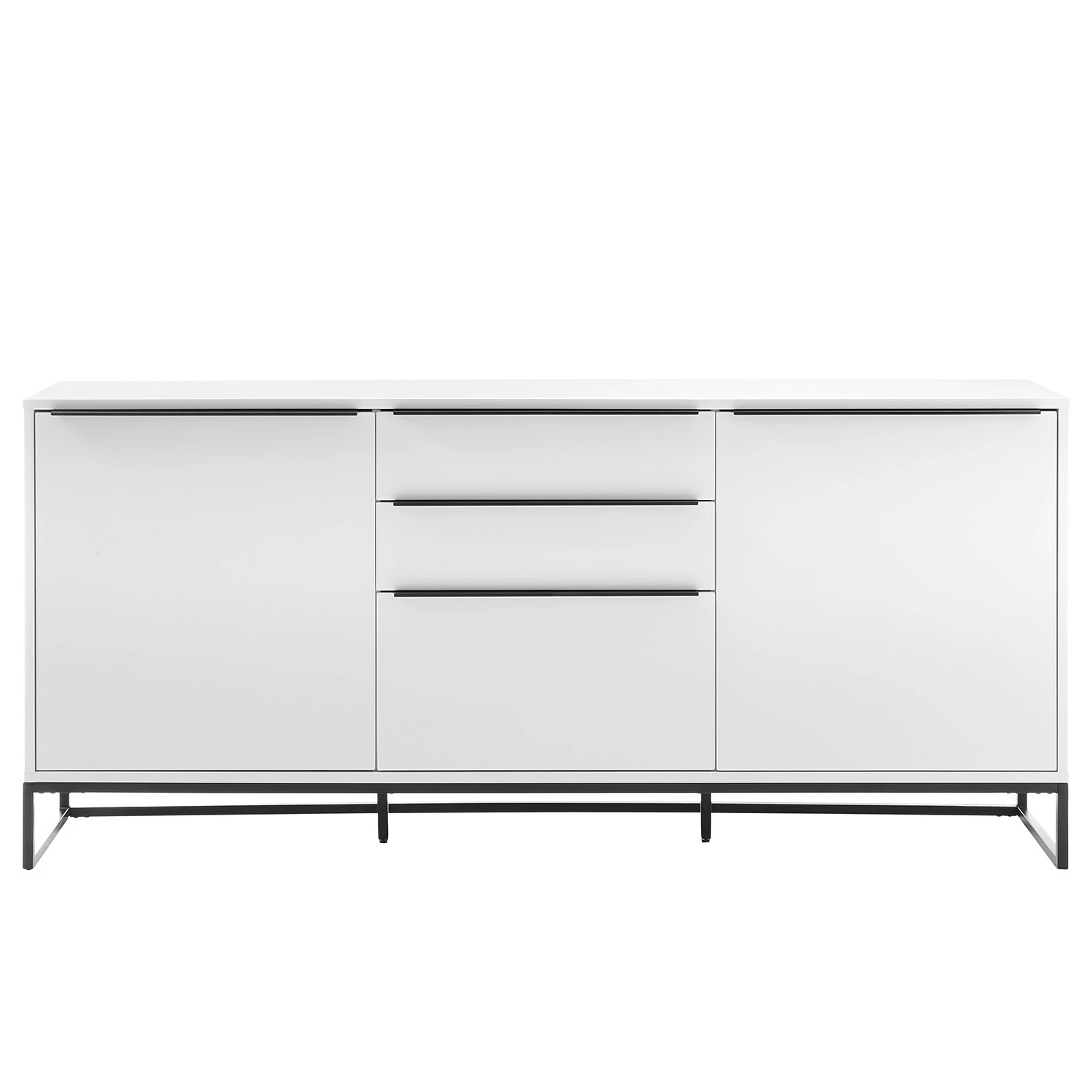 Fredriks Sideboard White Hall II - Matt Weiß / Schwarz 8 Fredriks Sideboard White Hall II - Matt Weiß / Schwarz – Bild 6