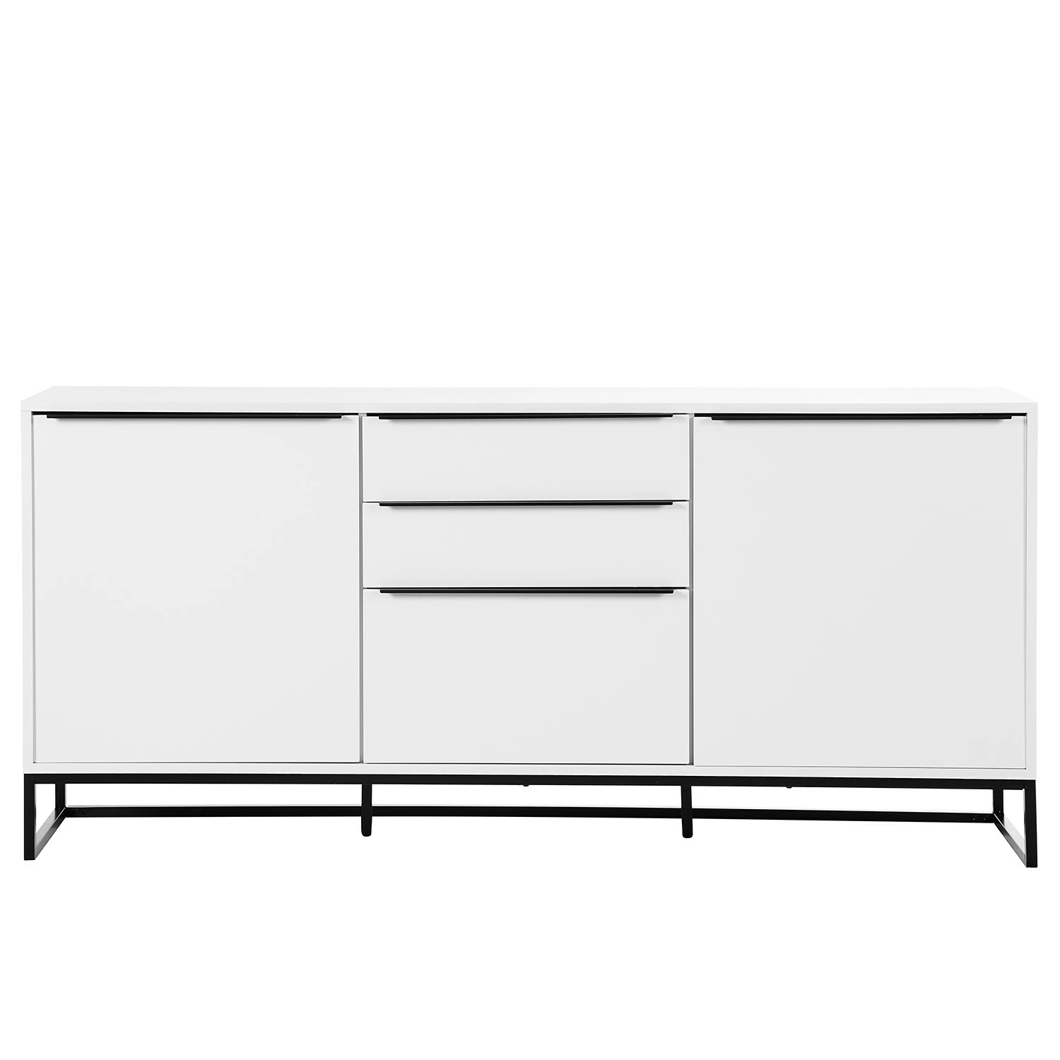 Fredriks Sideboard White Hall II - Matt Weiß / Schwarz 9 Fredriks Sideboard White Hall II - Matt Weiß / Schwarz – Bild 7
