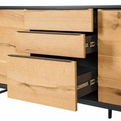 Red Living Sideboard Barview I - Echtholzfurnier - Eiche / Anthrazit -Büromöbel Verkaufsgeschäft 1000218372 210420 14110100005 DETAILS P000000001000218372