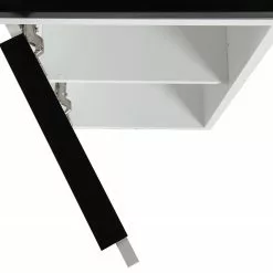 Fredriks Regal White Hall - Matt Weiß / Schwarz -Büromöbel Verkaufsgeschäft 1000218374 210121 14233900007 DETAILS P000000001000218374