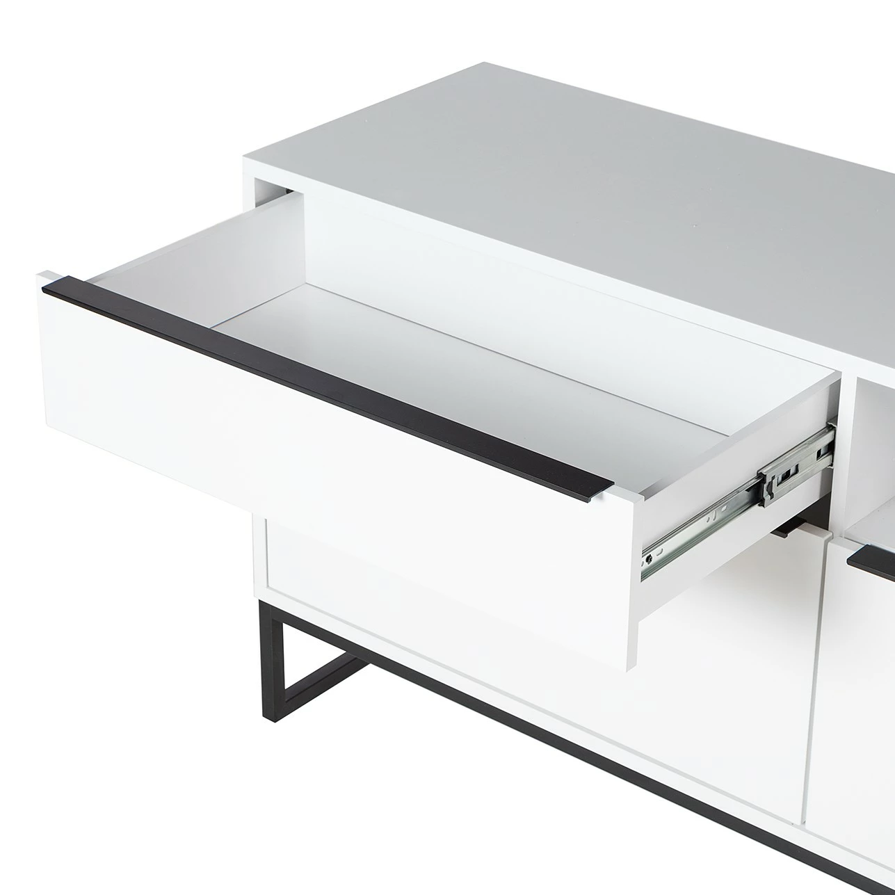 Fredriks Lowboard White Hall II - Matt Weiß / Schwarz 12 Fredriks Lowboard White Hall II - Matt Weiß / Schwarz – Bild 10