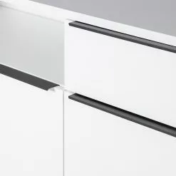 Fredriks Lowboard White Hall II - Matt Weiß / Schwarz 31 Fredriks Lowboard White Hall II - Matt Weiß / Schwarz -Büromöbel Verkaufsgeschäft 1000218377 210311 10581800021 DETAILS P000000001000218377