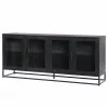 Ars manufacti Sideboard Kayys - Glas / Metall - Schwarz -Büromöbel Verkaufsgeschäft 1000219025 210330 15112300025 IMAGE P000000001000219025