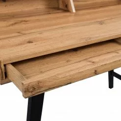 Furnitive Schreibtisch Stepney - Wildeiche teilmassiv - Wildeiche Dekor / Schwarz -Büromöbel Verkaufsgeschäft 1000219029 200716 06274400007 DETAILS P000000001000219029