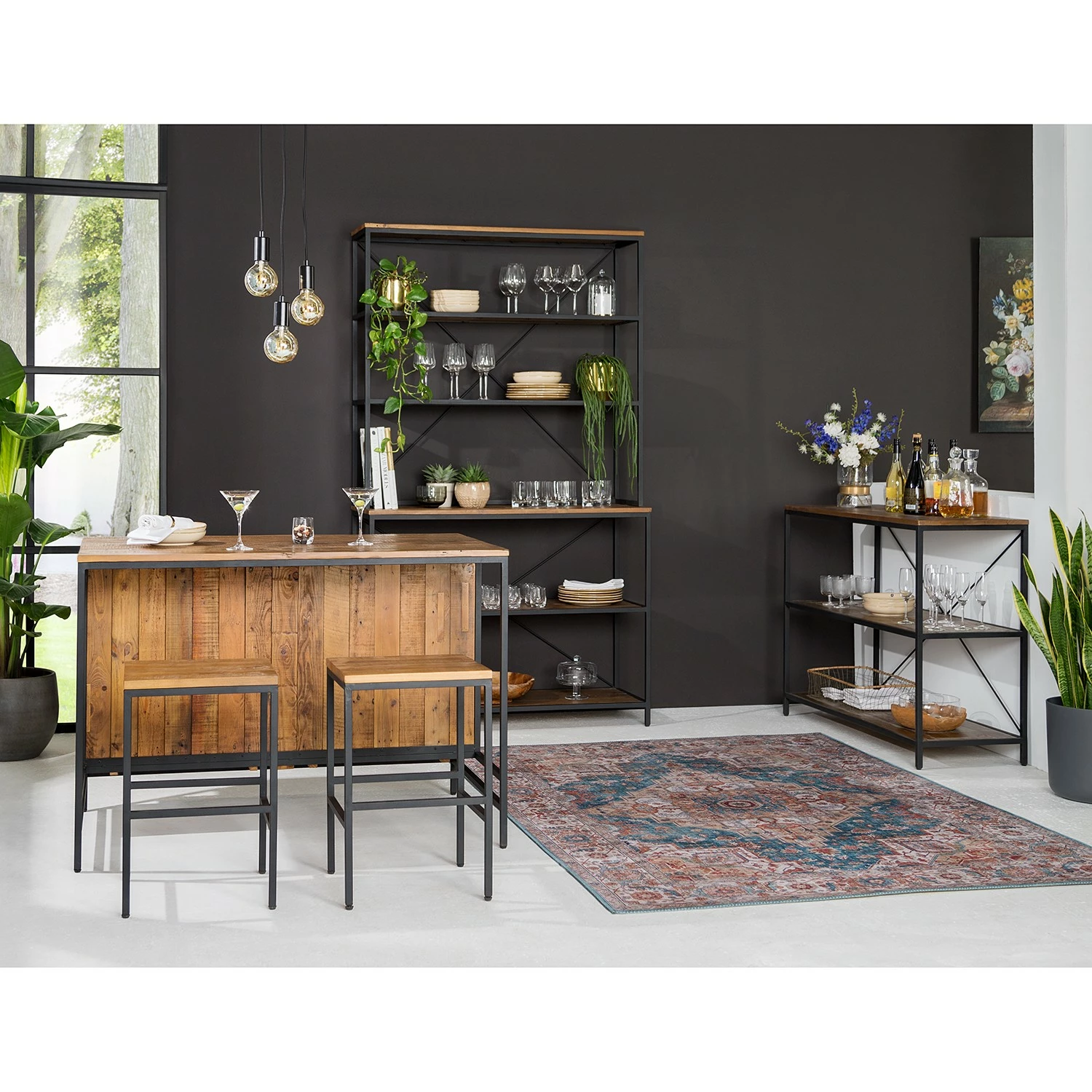 Ars manufacti Regal Grasby - Altholz Pinie / Metall - Pinie Dunkel / Schwarz 4 Ars manufacti Regal Grasby - Altholz Pinie / Metall - Pinie Dunkel / Schwarz – Bild 2