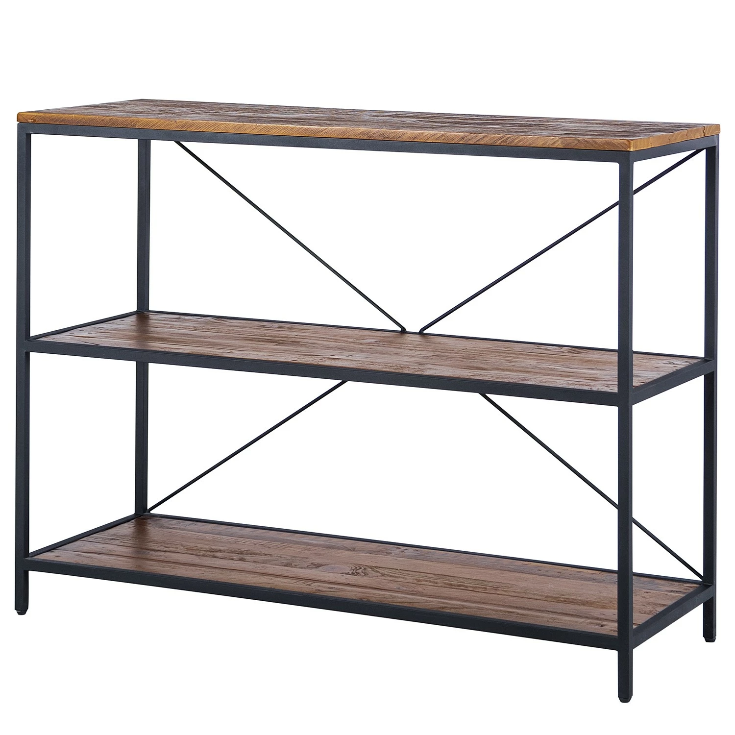 Ars manufacti Regal Grasby - Altholz Pinie / Metall - Pinie Dunkel / Schwarz 3 Ars manufacti Regal Grasby - Altholz Pinie / Metall - Pinie Dunkel / Schwarz