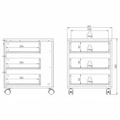 Maja Möbel Rollcontainer Trendo - Matt Weiß -Büromöbel Verkaufsgeschäft 1000220598 200824 06312500084 SKETCH DETAILS P000000001000220598 sketch