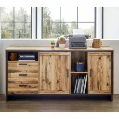 Ridgevalley Sideboard Priay - Lärche Dekor / Graphit 10 Ridgevalley Sideboard Priay - Lärche Dekor / Graphit -Büromöbel Verkaufsgeschäft 1000220687 200819 06372700121 MOOD DETAILS P000000001000220687 mood