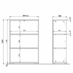Germania Aktenregal GW-Profi 2.0 - Graphit - Höhe: 123 cm -Büromöbel Verkaufsgeschäft 1000222850 200821 11190000007 SKETCH DETAILS P000000001000222850 sketch