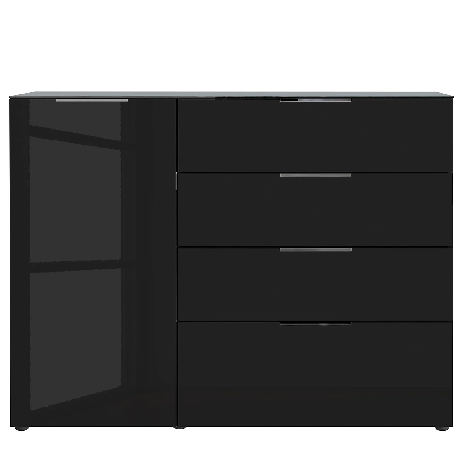 Germania Sideboard Oakland I - Glas - Schwarz 5 Germania Sideboard Oakland I - Glas - Schwarz – Bild 3