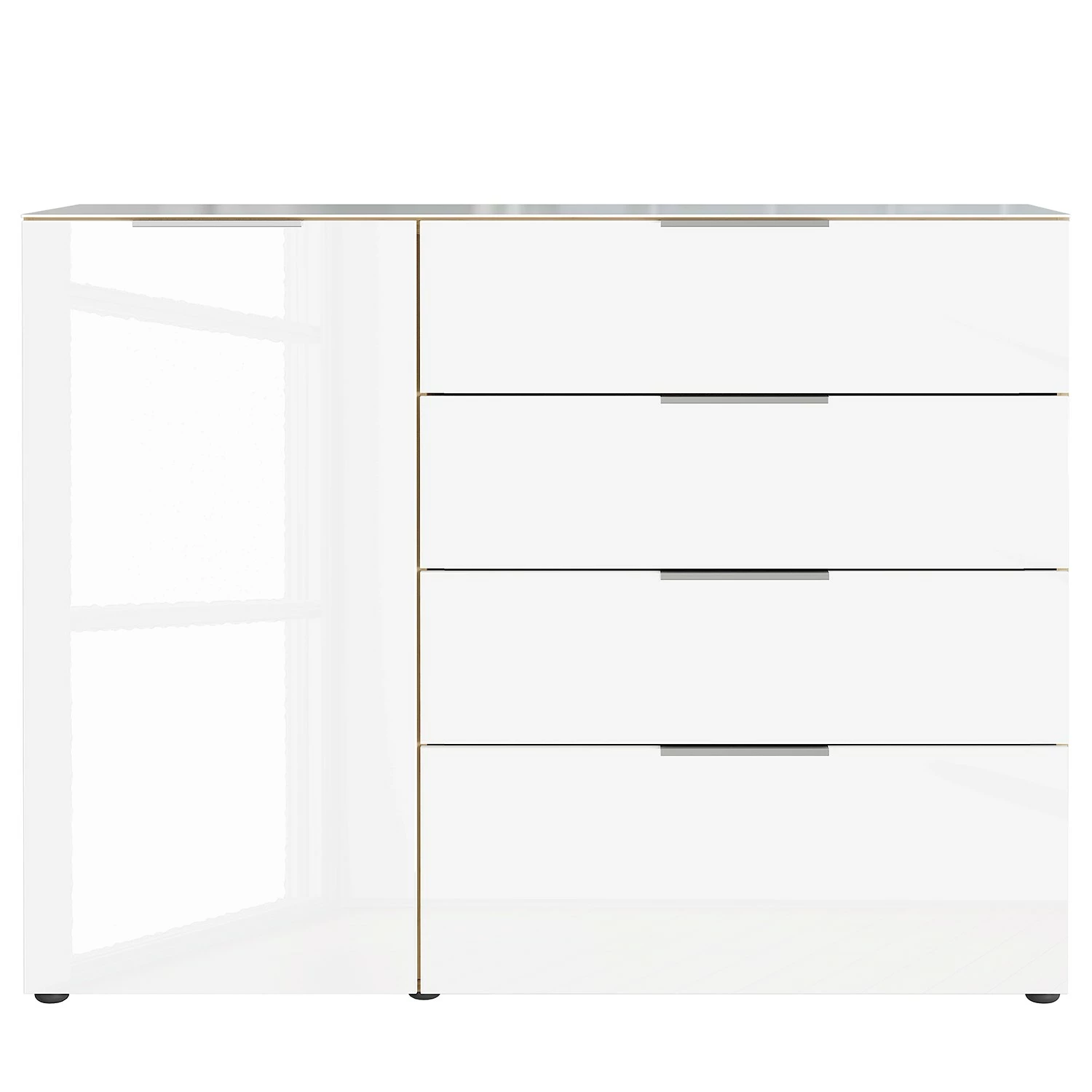 Germania Sideboard Oakland I - Glas - Weiß / Eiche Navarra Dekor 5 Germania Sideboard Oakland I - Glas - Weiß / Eiche Navarra Dekor – Bild 3