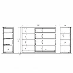 Germania Sideboard Oakland I - Glas - Weiß / Eiche Navarra Dekor 13 Germania Sideboard Oakland I - Glas - Weiß / Eiche Navarra Dekor -Büromöbel Verkaufsgeschäft 1000223286 200826 06243000080 SKETCH DETAILS P000000001000223286 sketch