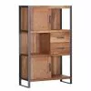 Ars manufacti Highboard Leyma - Rattan / Akazie massiv - Akazie / Anthrazit -Büromöbel Verkaufsgeschäft 1000223472 200826 12351300022 IMAGE P000000001000223472