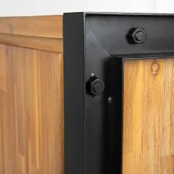 Ars manufacti Sideboard Urban Industry I - Akazie teilmassiv / Metall - Akazie / Schwarz -Büromöbel Verkaufsgeschäft 1000224201 210908 15541900007 DETAILS P000000001000224201