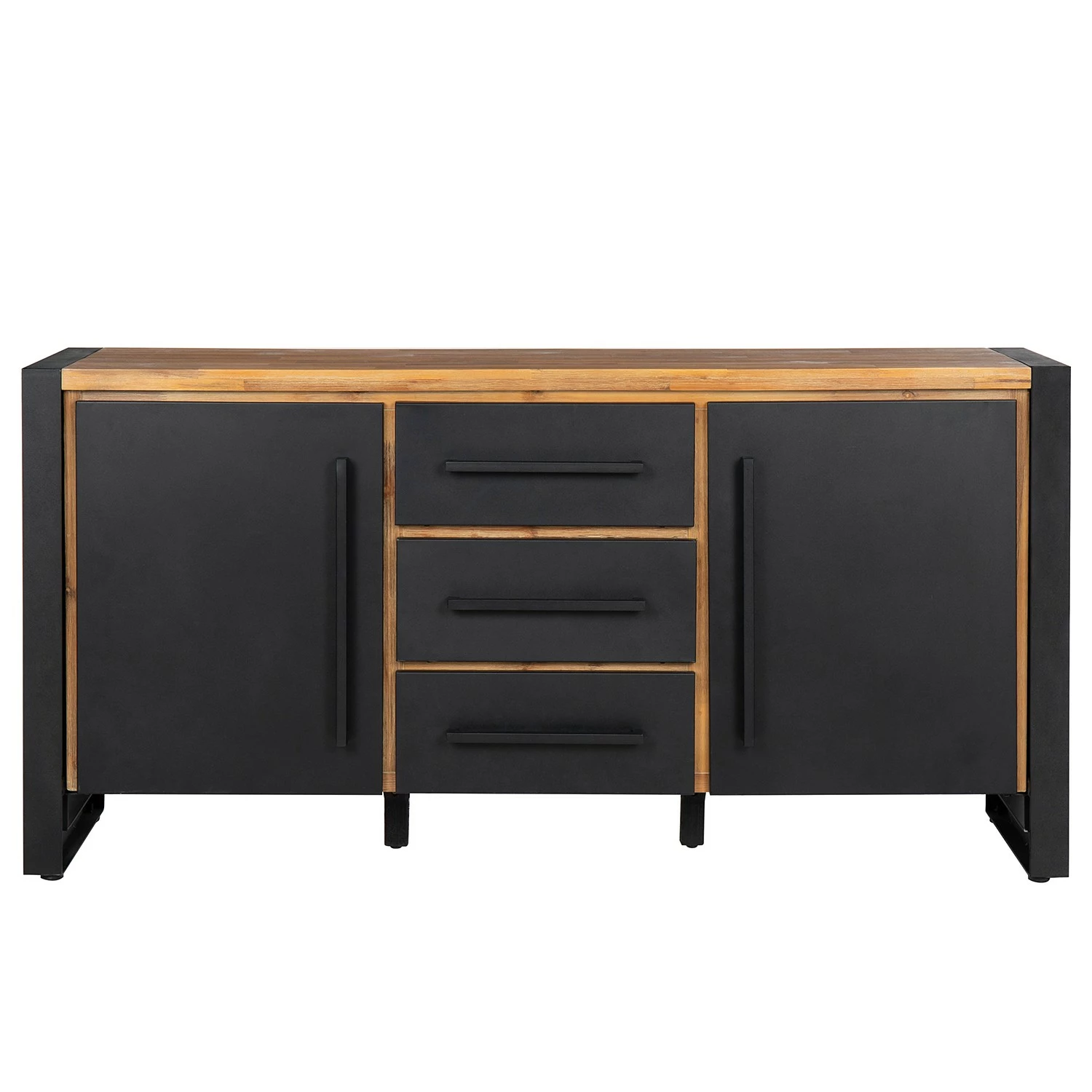 Ars manufacti Sideboard Urban Industry IV - Akazie teilmassiv / Metall - Akazie / Schwarz 8 Ars manufacti Sideboard Urban Industry IV - Akazie teilmassiv / Metall - Akazie / Schwarz – Bild 6