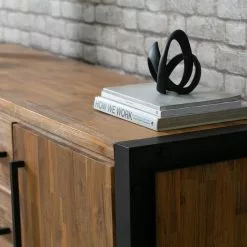 Ars manufacti Sideboard Urban Industry II - Akazie teilmassiv / Metall - Akazie / Schwarz -Büromöbel Verkaufsgeschäft 1000224223 210714 07374300043 DETAILS P000000001000224223