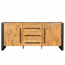 Ars manufacti Sideboard Urban Industry II - Akazie teilmassiv / Metall - Akazie / Schwarz -Büromöbel Verkaufsgeschäft 1000224223 210908 15542000035 DETAILS P000000001000224223