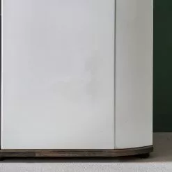 Fredriks Sideboard Karlsburg - Hochglanz Weiß / Altholz Dekor -Büromöbel Verkaufsgeschäft 1000224471 200902 06404300060 DETAILS P000000001000224471