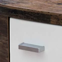 Fredriks Sideboard Karlsburg - Hochglanz Weiß / Altholz Dekor -Büromöbel Verkaufsgeschäft 1000224471 200902 06404600062 DETAILS P000000001000224471