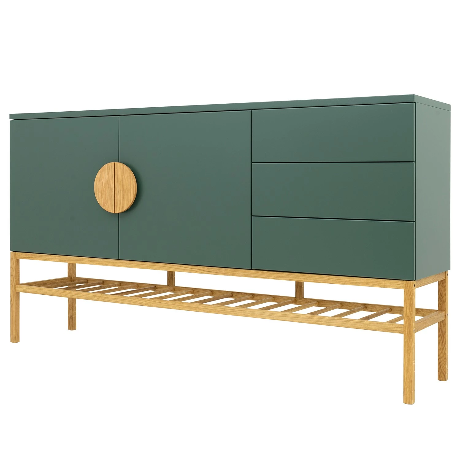 Tenzo Sideboard Scoop - Eiche teilmassiv - Dunkelgrün 3 Tenzo Sideboard Scoop - Eiche teilmassiv - Dunkelgrün