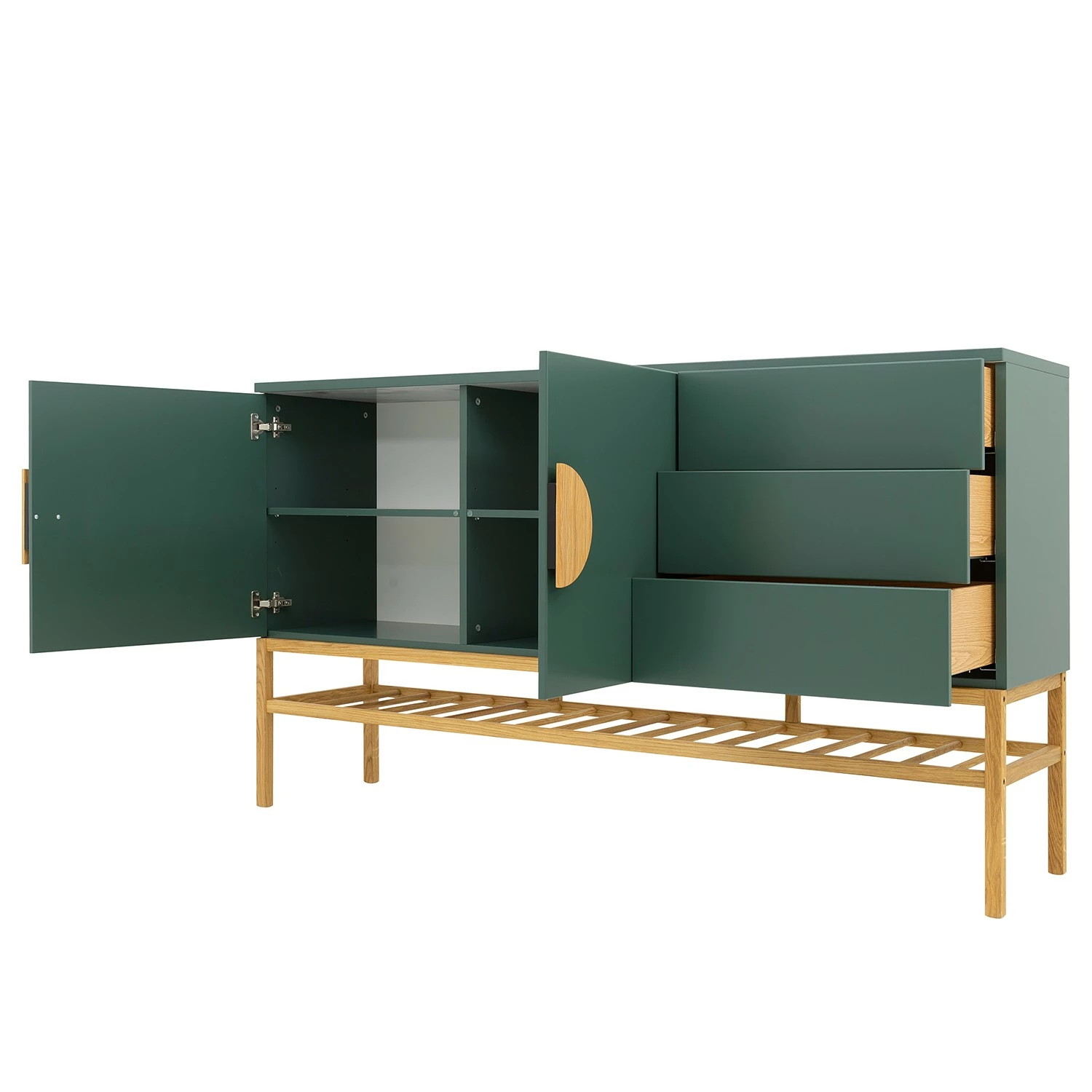 Tenzo Sideboard Scoop - Eiche teilmassiv - Dunkelgrün 5 Tenzo Sideboard Scoop - Eiche teilmassiv - Dunkelgrün – Bild 3