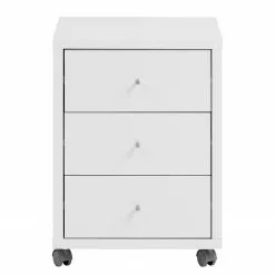 Furnitive Rollcontainer Vernas - Kreideweiß / Silber -Büromöbel Verkaufsgeschäft 1000227845 201021 16250500003 DETAILS P000000001000227845