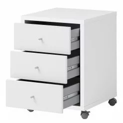 Furnitive Rollcontainer Vernas - Kreideweiß / Silber -Büromöbel Verkaufsgeschäft 1000227845 201021 16250800004 DETAILS P000000001000227845