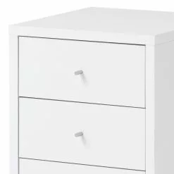 Furnitive Rollcontainer Vernas - Kreideweiß / Silber -Büromöbel Verkaufsgeschäft 1000227845 201021 16250900005 DETAILS P000000001000227845