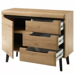 Loftscape Kommode Tornac - Eiche Artisan Dekor / Schwarz -Büromöbel Verkaufsgeschäft 1000228645 201028 06335200093 DETAILS P000000001000228645