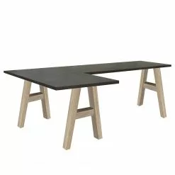 Mooved Eckschreibtisch Leeton I - Eiche / Anthrazit