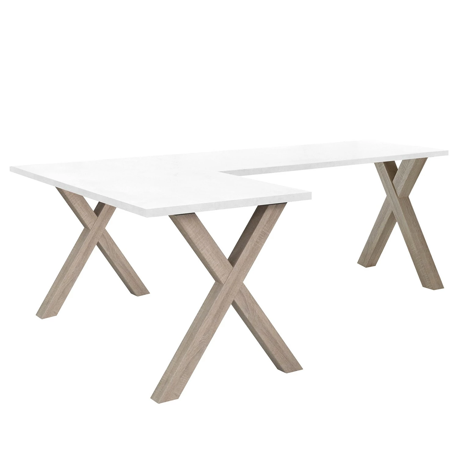 Mooved Eckschreibtisch Leeton II - Eiche Sonoma Dekor / Weiß 3 Mooved Eckschreibtisch Leeton II - Eiche Sonoma Dekor / Weiß