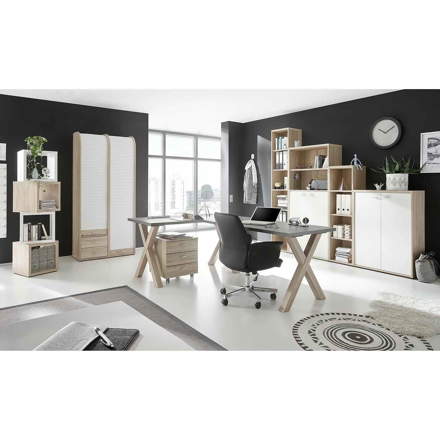 Mooved Eckschreibtisch Leeton II - Eiche / Anthrazit 5 Mooved Eckschreibtisch Leeton II - Eiche / Anthrazit – Bild 3