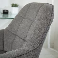 Furnitive Bürostuhl Valady II - Microfaser / Eisen - Grau / Chrom -Büromöbel Verkaufsgeschäft 1000230741 220629 030 DETAILS P000000001000230741