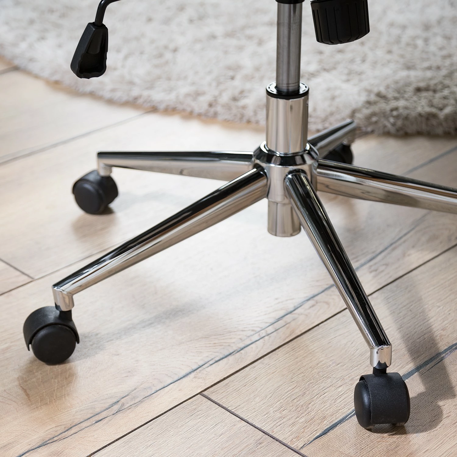 Furnitive Bürostuhl Orlu II - Webstoff / Eisen - Hellgrau / Chrom 8 Furnitive Bürostuhl Orlu II - Webstoff / Eisen - Hellgrau / Chrom – Bild 6