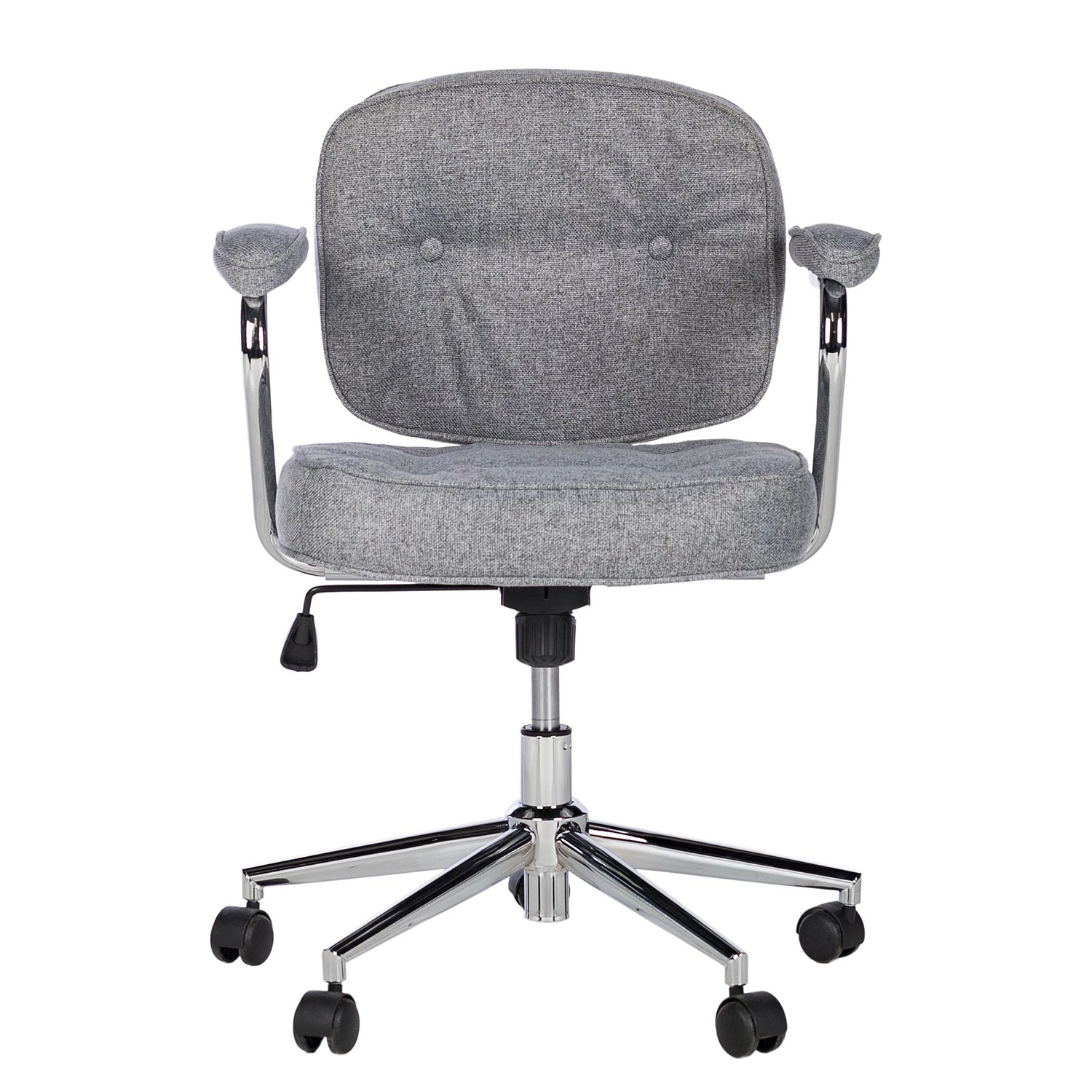 Furnitive Bürostuhl Orlu II - Webstoff / Eisen - Hellgrau / Chrom 5 Furnitive Bürostuhl Orlu II - Webstoff / Eisen - Hellgrau / Chrom – Bild 3