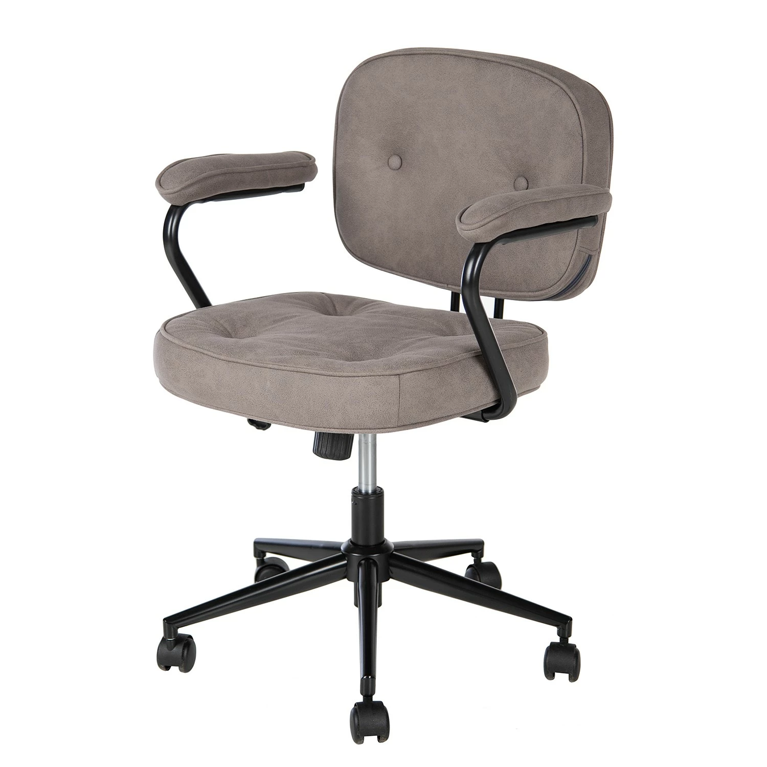 Furnitive Bürostuhl Orlu I - Microfaser / Eisen - Vintage Taupe / Schwarz 3 Furnitive Bürostuhl Orlu I - Microfaser / Eisen - Vintage Taupe / Schwarz