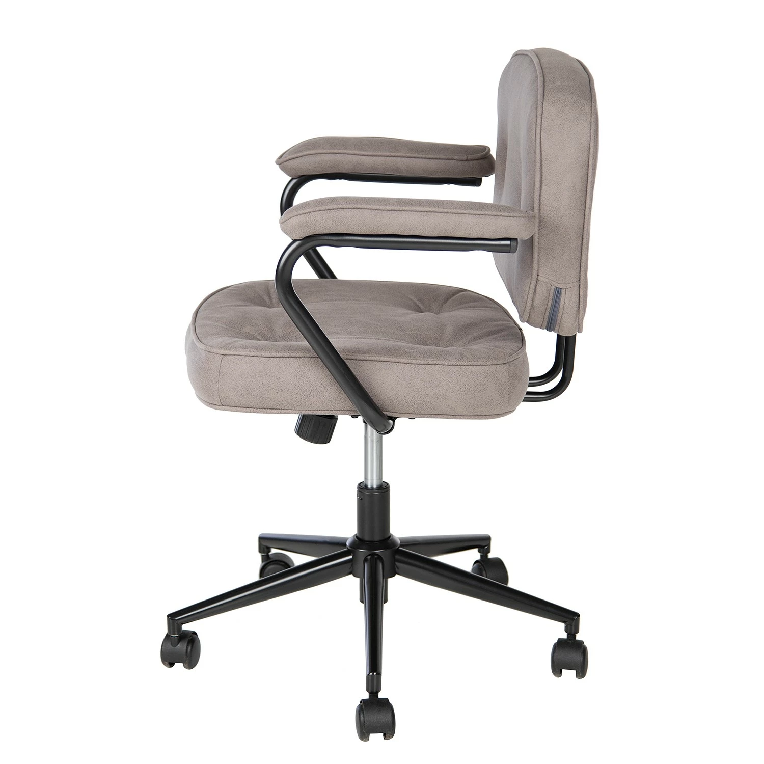 Furnitive Bürostuhl Orlu I - Microfaser / Eisen - Vintage Taupe / Schwarz 6 Furnitive Bürostuhl Orlu I - Microfaser / Eisen - Vintage Taupe / Schwarz – Bild 4
